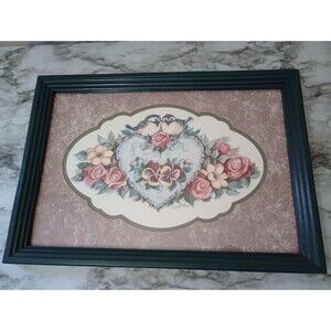 Vintage Home Interiors Framed Art Work Signed